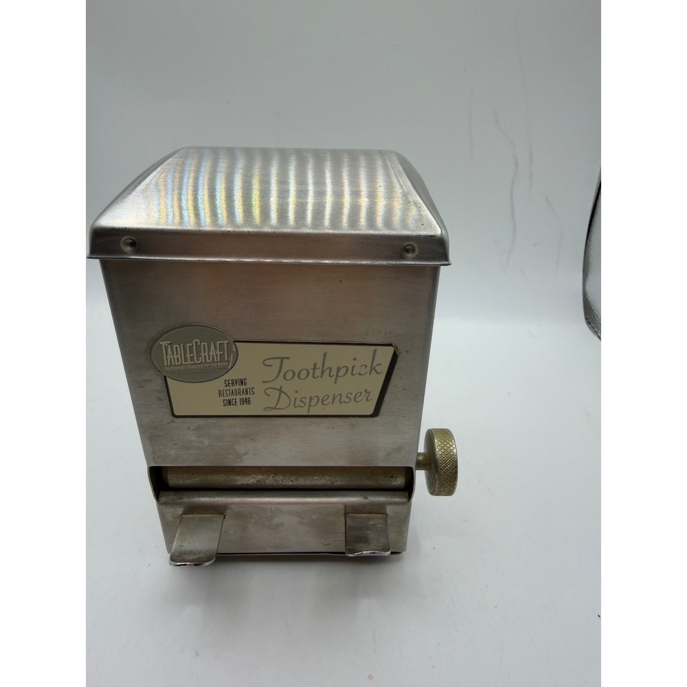 TableCraft Stainless Steel Toothpick Dispenser Retro Diner Style Silver 130
